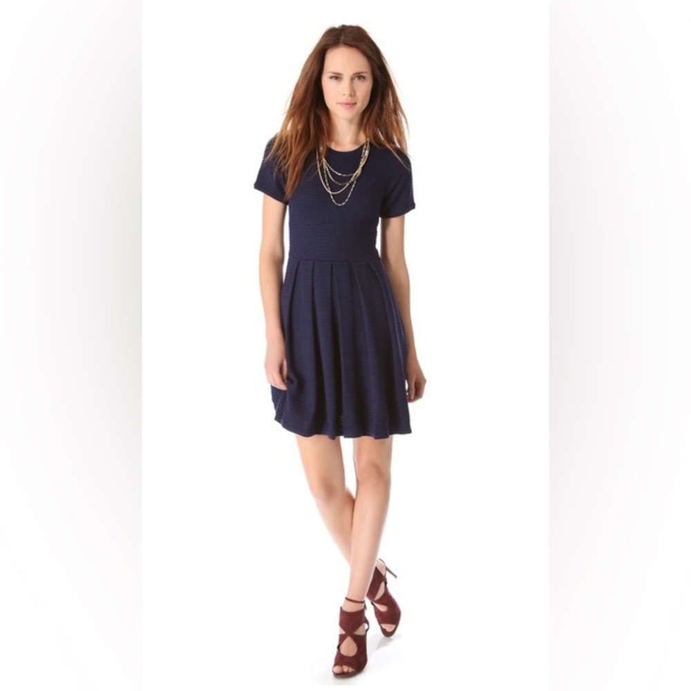 Shoshanna 100% merino wool blue dress. Size P.